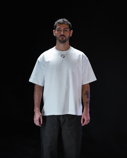 Circuit Embroidered Tee - White
