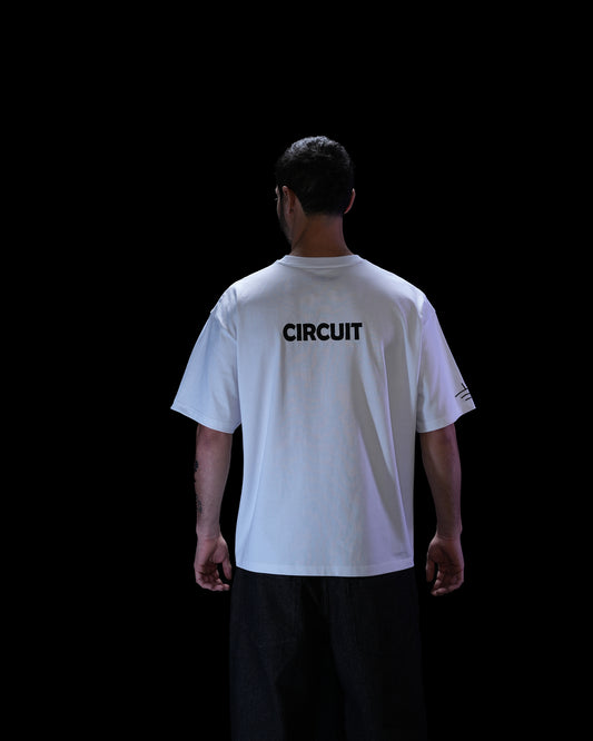 Circuit Embroidered Tee - White